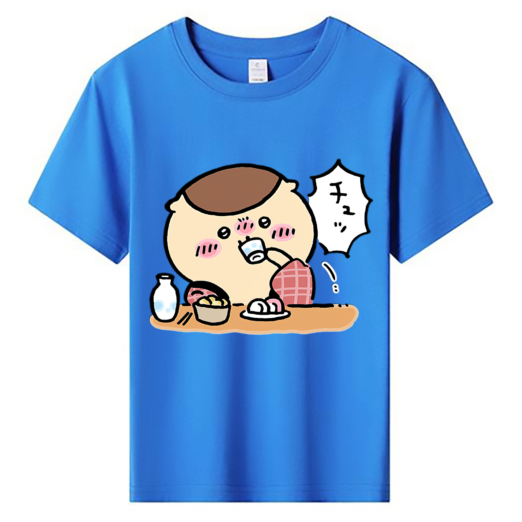 （画像用） ちいかわ くりまんじゅう Chii-kawa kuri manjū 綿100％キッズTシャツ（フロントプリント）